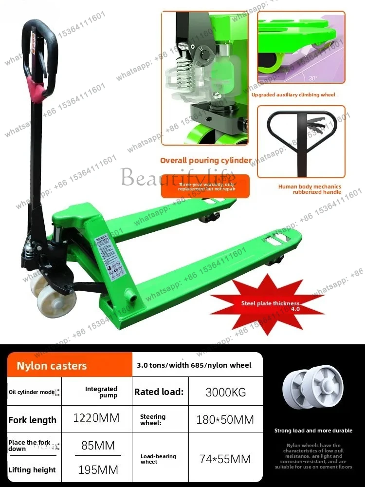 manual hydraulic truck cylinder forklift hand-pulled truck