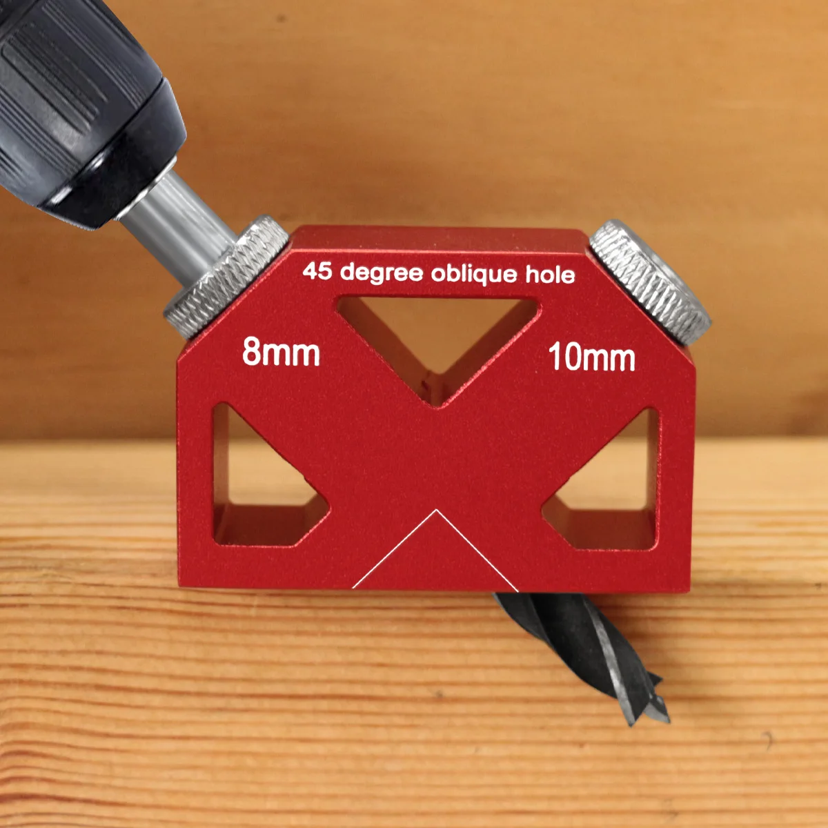45° Angle Drill Guide Jig Kit 45° Angled Hole Drilling Positioner Drilling Hole Locator Multifunctional Woodworking Joint Tool