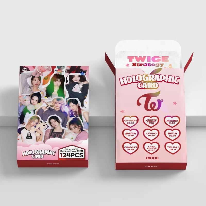 

124pcs Kpop TWICE LOMO Cards and Stickers Nayeon Jeongyeon Momo Sana LOMO Card Jihyo Mina Dahyun Chaeyoung Tzuyu Fans Gift