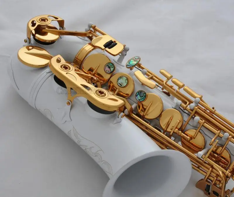 

High Quality White Alto Saxophone Engraving Sax Abalone Shell Key High F#