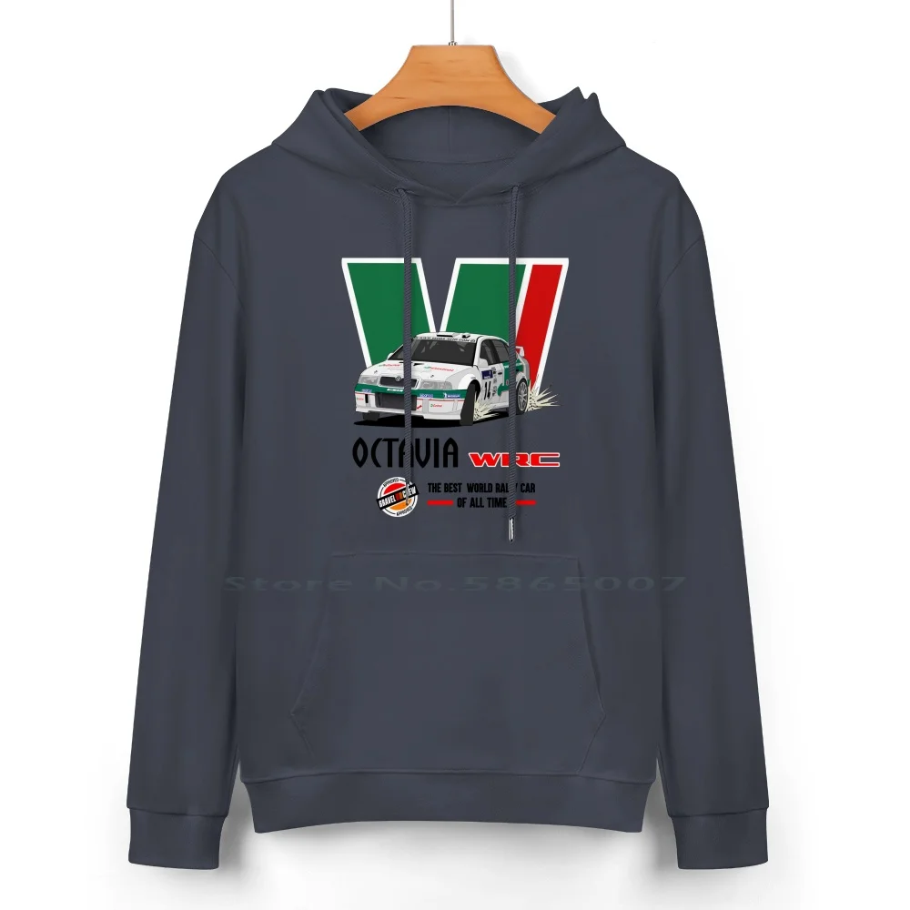 Octavia Wrc White Version Pure Cotton Hoodie Sweater 24 Colors Skoda Octavia Wrc Rallycar Racing The Gravel Crew Tgc World R5