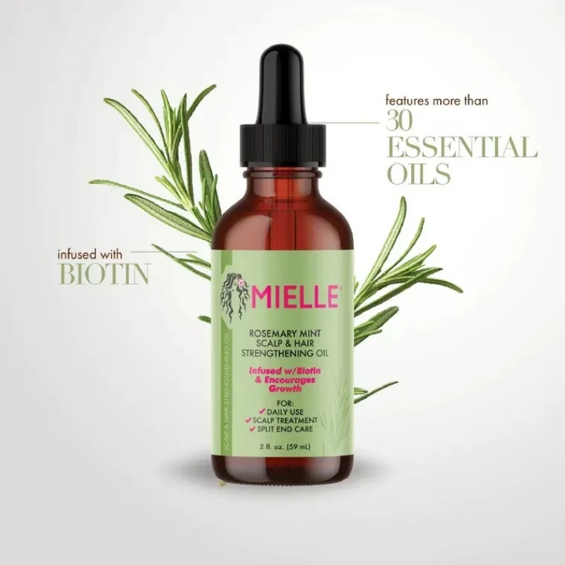 Hair Growth Essential Oil Rosemary Mint Hair Strengthening Oil Nourishing Hair Repair Healthy Care Organics Split Ends Treatment