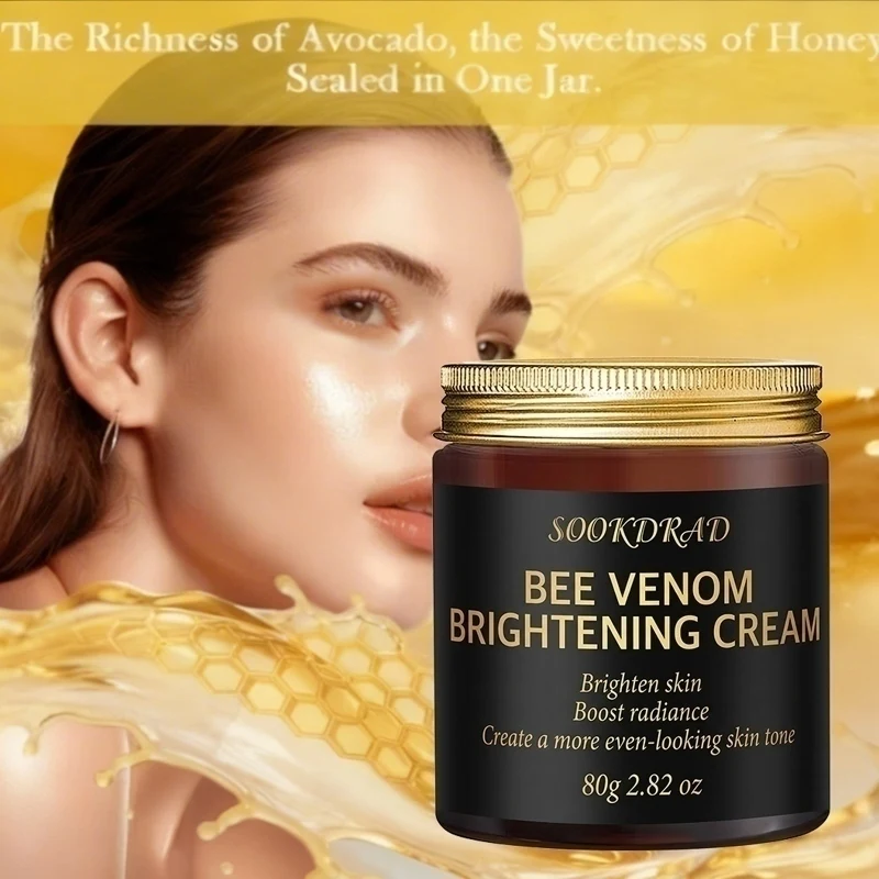 Bee Venom Brightening Cream, natural bee venom, brightens complexion, face, daily users, 80g, all skin types, morning routine