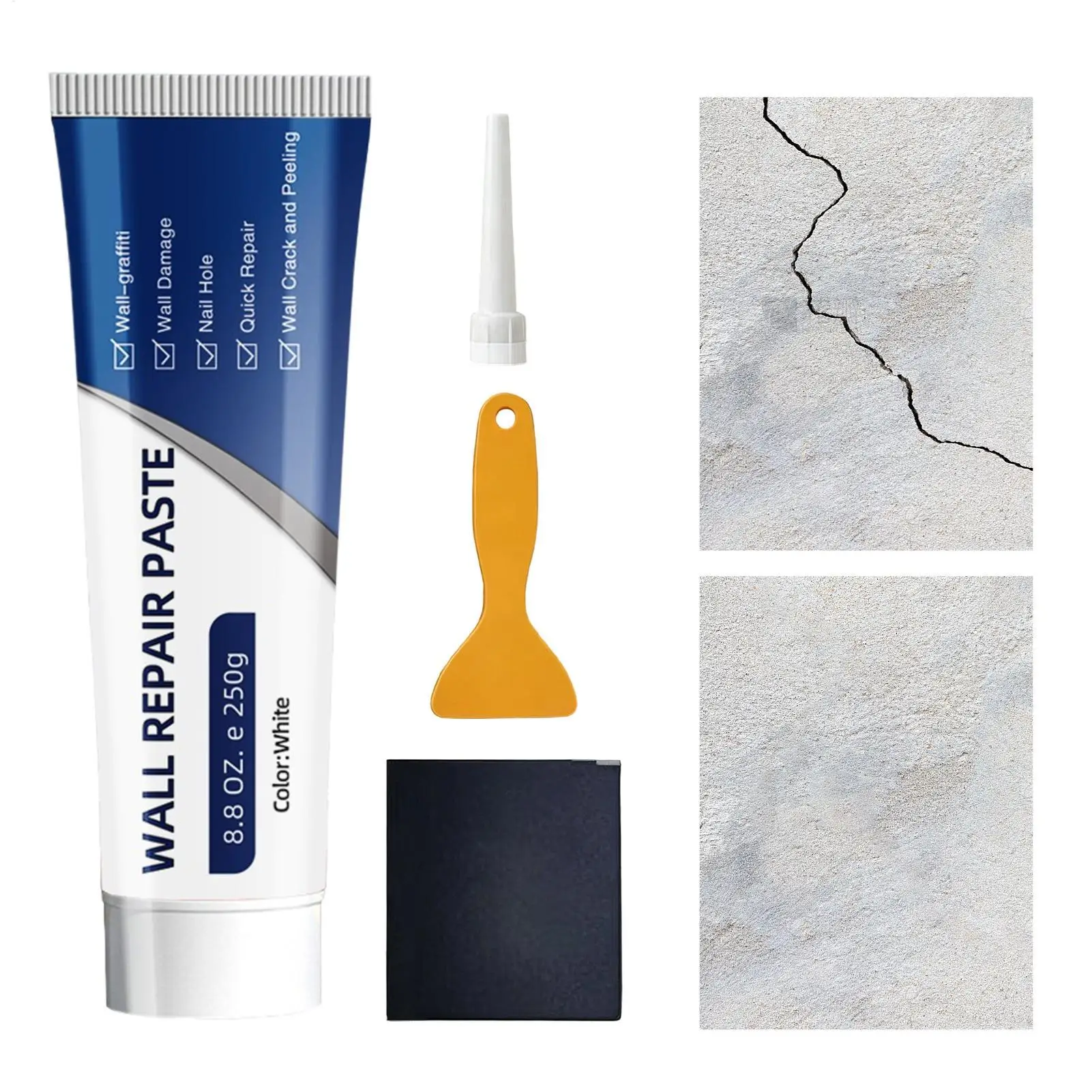 Drywall Repair Kit with Scraper Wall Hole & Crack Filling Paste Quick-Drying Mending Agent Home Restoration Tool drywall repair