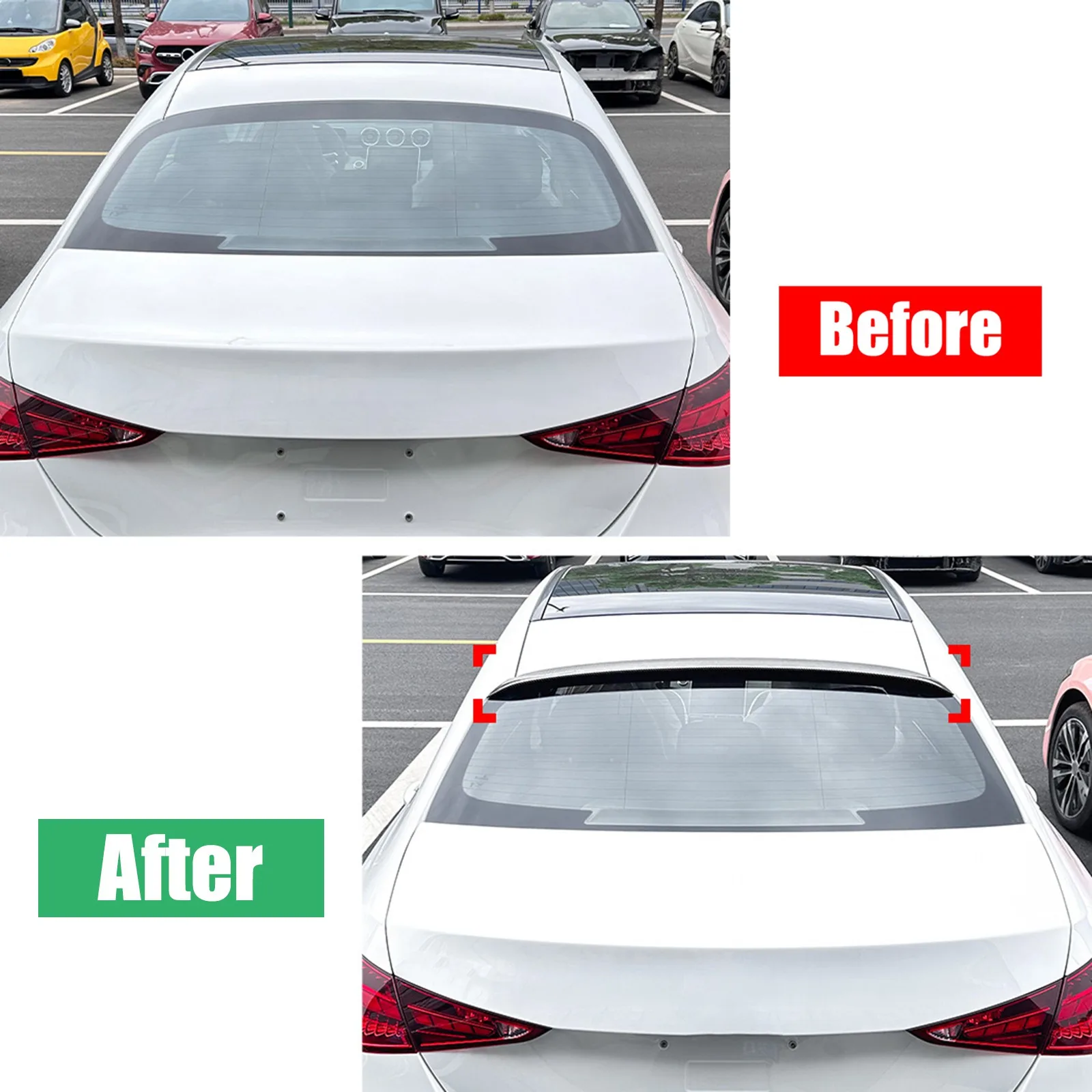 For Benz C Class W206 C200 C260 C43 C63 AMG 2022-2024 Rear Trunk Spoiler Wing Bodykits Tail Wings