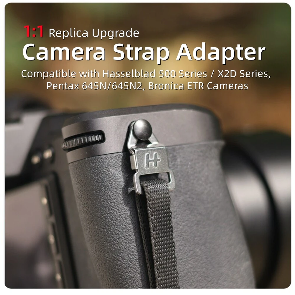 2pcs Camera Strap Adapter Connecting Lugs H Buckle Straps Clip for Hasselblad X2D 100C 501CM 503CX 503CW Pentax 645N Bronica ETR