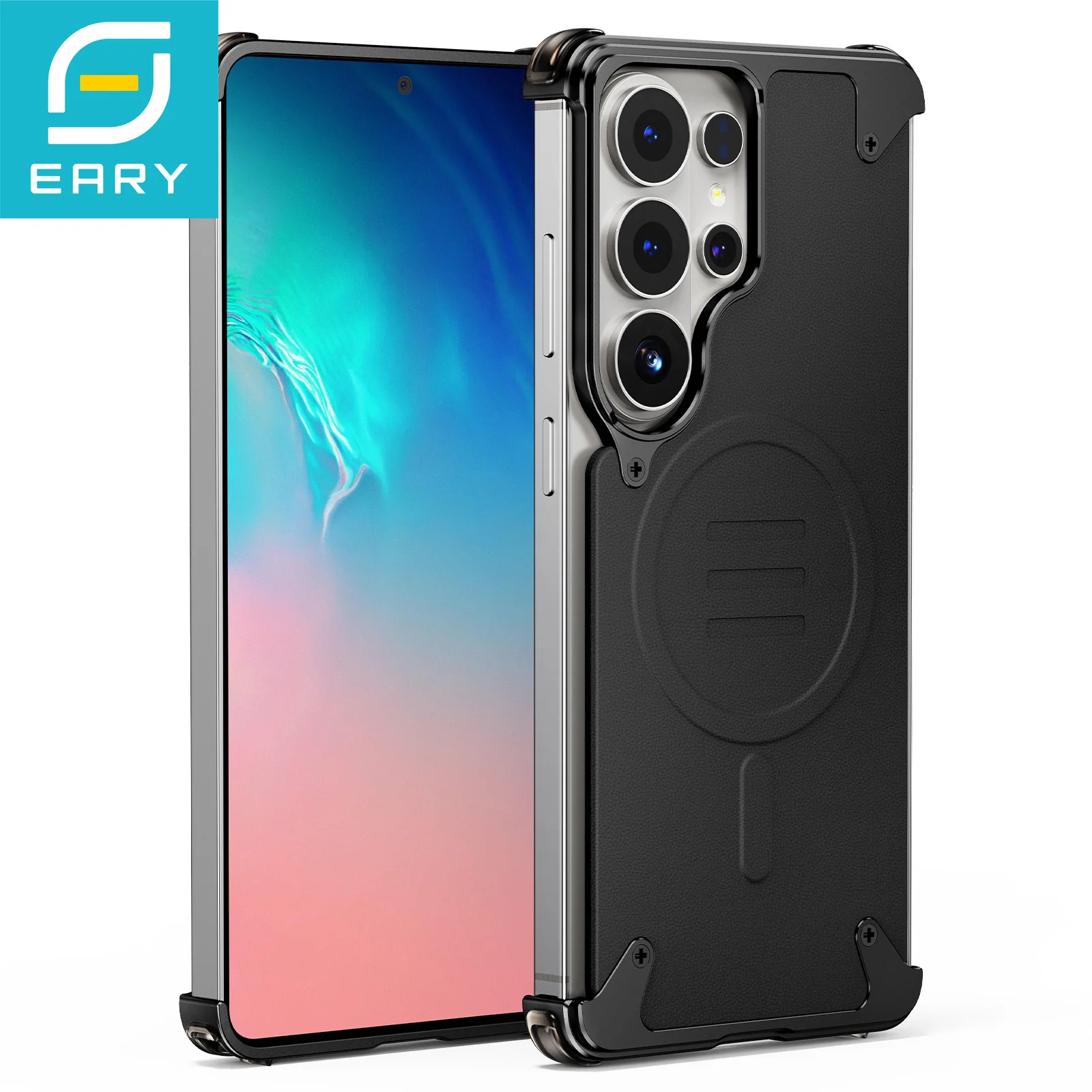 

Eary Slim Thin Leather Case for Samsung Galaxy S26 Ultra for Magsafe Military-Grade Drop Protection Frameless Shells Phone Cover