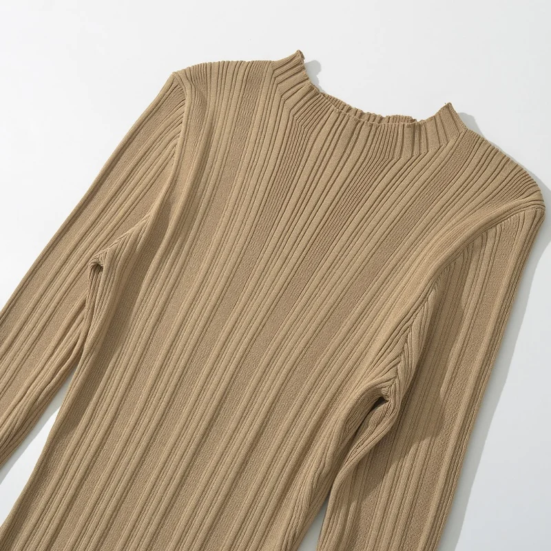 Autunno Inverno lavorato a maglia Fi Tail Dr Slim Fit lungo colletto alla coreana Versatile Ele Outdoor Casual