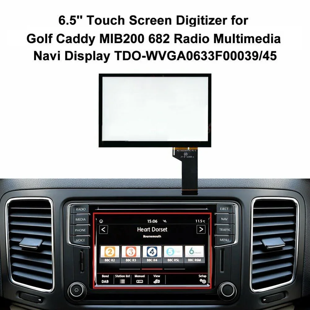 6.5inch For Skoda MIB2 MIB STD2 Radio Multimedia Navi Touch Screen Digitizer Navigation Screen For Golf 6R CC GLI For Passat