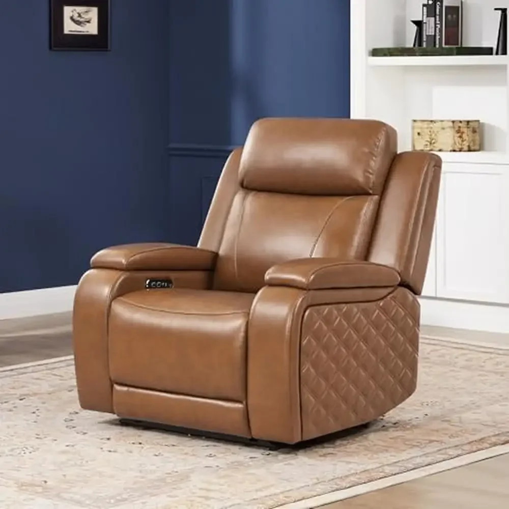 Electric Recliner Chairs Adults Zero Gravity Leather Power Sofa with Hidden Storage & USB Charging Ports