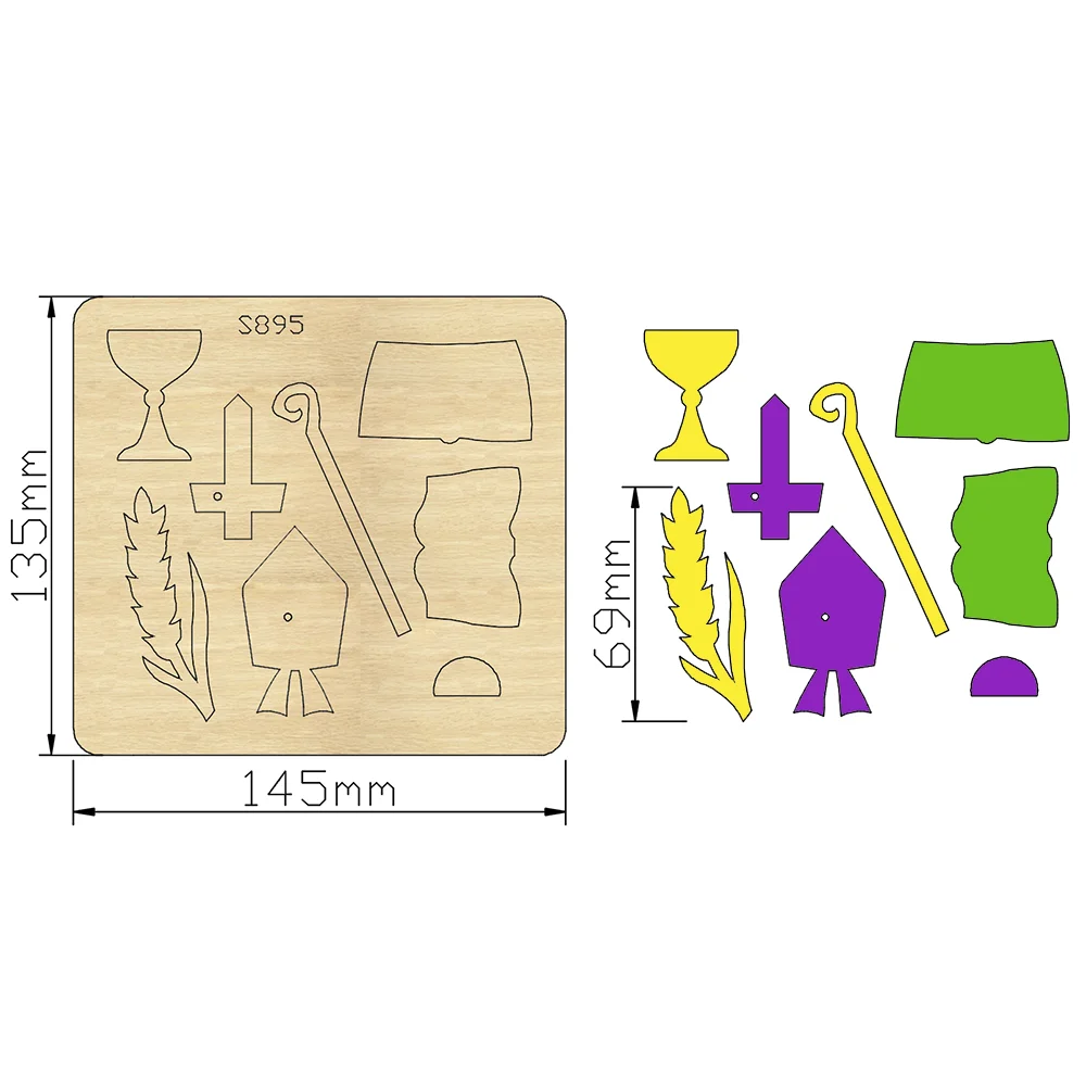 New communion set Cutting Die Mold Diy Decoration Wooden Knife Mould Suitable For Fustelle Cutters