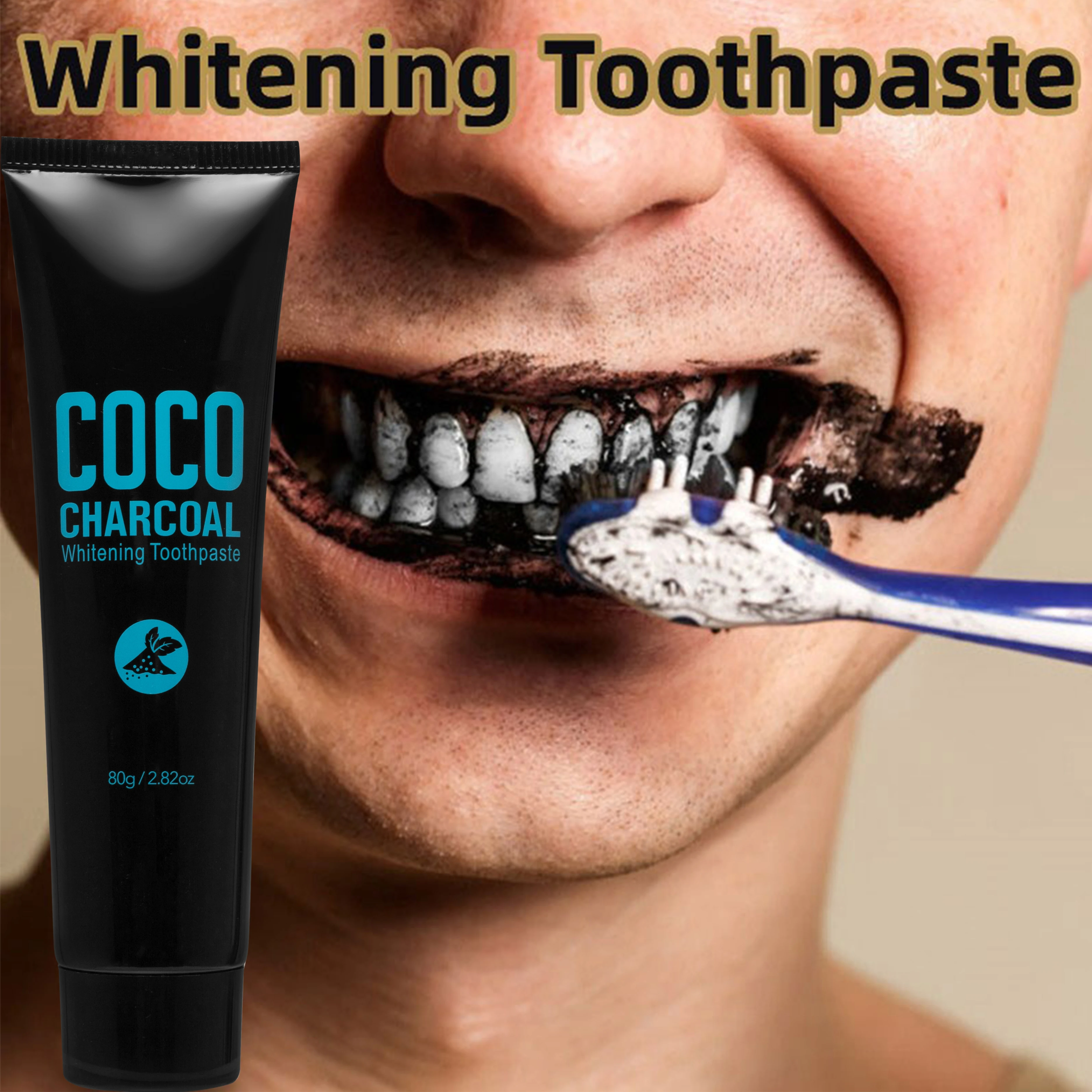 Natural Activated Carbon, Whitening Toothpaste, Hygiene Teeth, Fresh Mouth