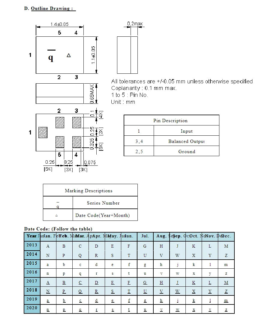 (10PCS) TA2475A 773MHz marking q brand new original packaged SMD SAW filter
