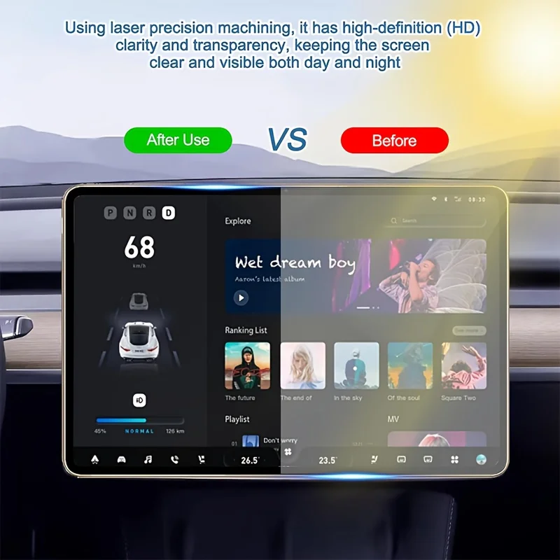 For Tesla model Y YL 2026 Juniper 16 Inch Tempered Glass Screen Protector HD Center Control Film Installation tool image 2