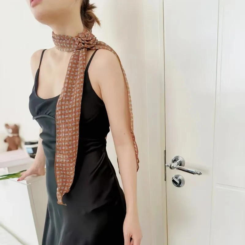 

Primavera/Estate Sciarpa rosa staccabile Sciarpa da donna из шифона, толстый Nastro Fay Fasce per capelli Accessori Sciarpe da