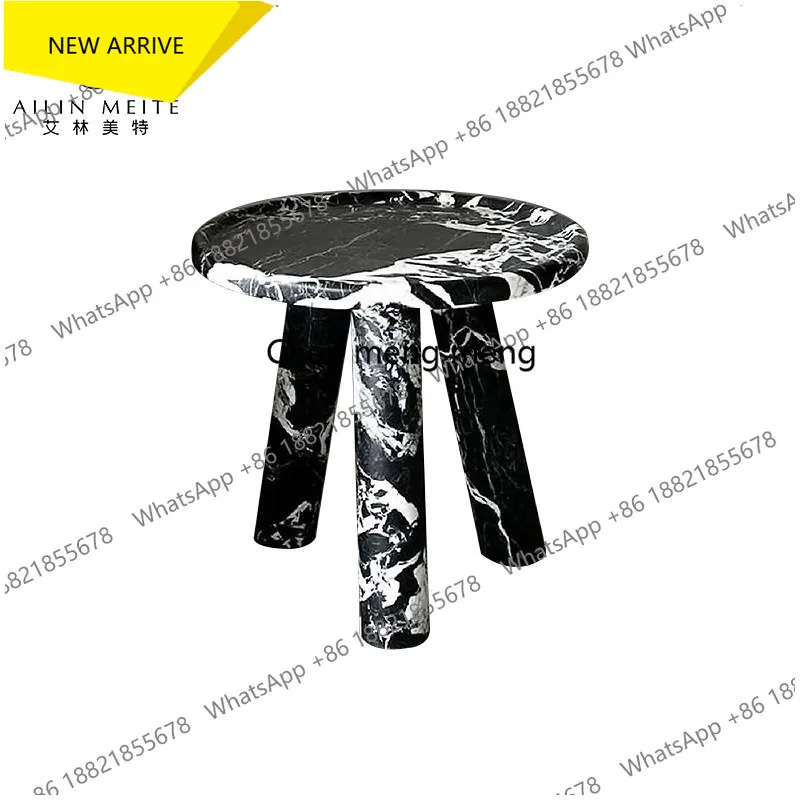 

Z183 Italian minimalist high-end natural marble coffee table modern light luxury high-end living room creativity