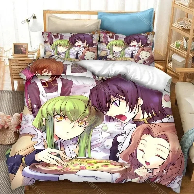 

Fashion 3D Printed Anime Code Geass Duvet Cover Bedding Set Double Twin Full Queen King Adult Kids Bedclothes Quilt Cover
