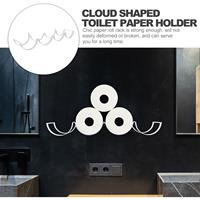 Toilet Paper Holder Wall Mounted White Space Saving Bathroom Tissue Storage Rack Modern Kitchen Roll Paper for Small