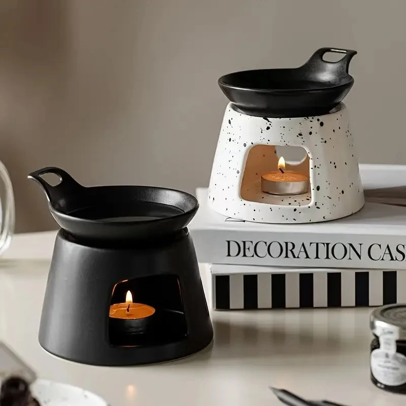 Fashion Creative Ceramic Aromatherapy Stove Can Dry Burn Fragrant Powder, Coffee Grounds, Aromatherapy Lamp, Essential Oil Heater view 3