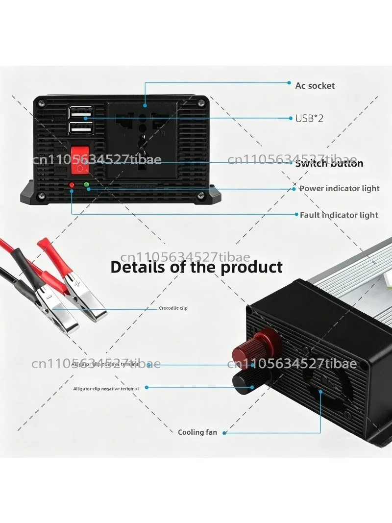 12V to 240V Solar Power Generation System Photovoltaic Off-Grid 500W Inverter for Renewable Energy Conversion view 3