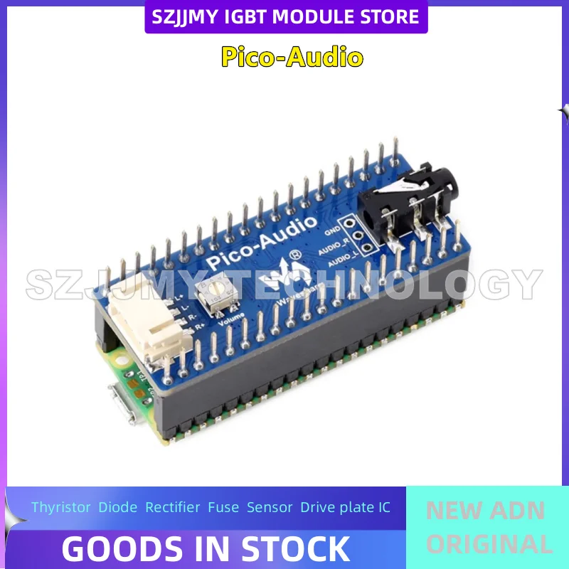 Raspberry Pi Pico Audio Papan Ekspansi Output Headphone/Speaker I2S Antarmuka Stereo/Pengambilan Sampel Baru Asli Dalam Stok