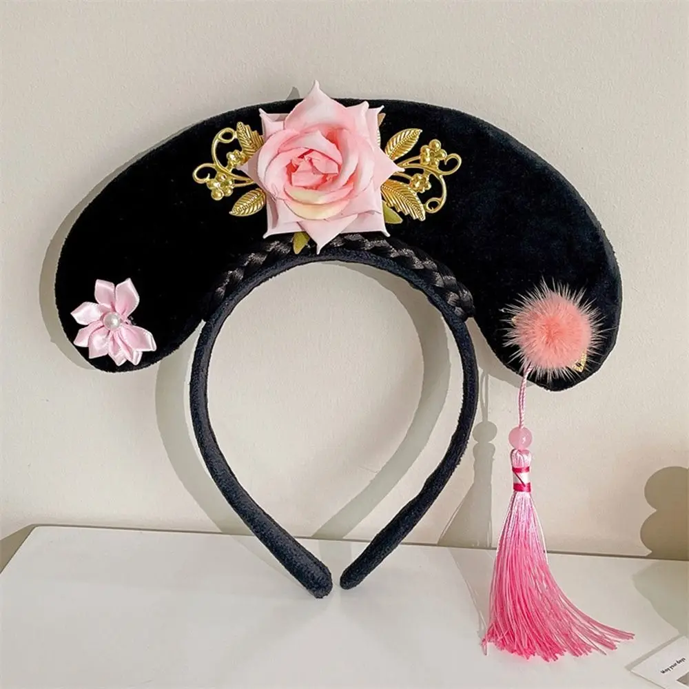 

Court Headwear Princess Headhoop Flower Tassel Antique Headband Chinese Style Headwear Ancient Style Headwear Hanfu Hair Hoop