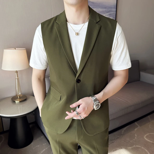Sleeveless blazer mens hotsell