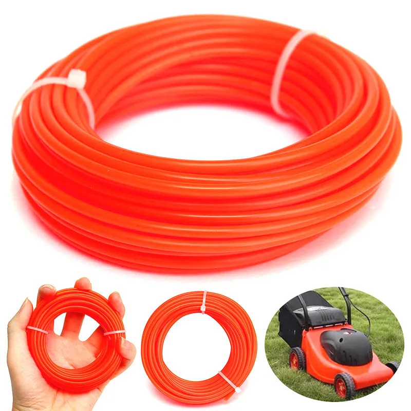 4mm*5000mm Strong Trimmer Strimmer Brushcutter Nylon Cord Line Wire String Rope for Grass Strimmer Thick 4.0mm Replacement