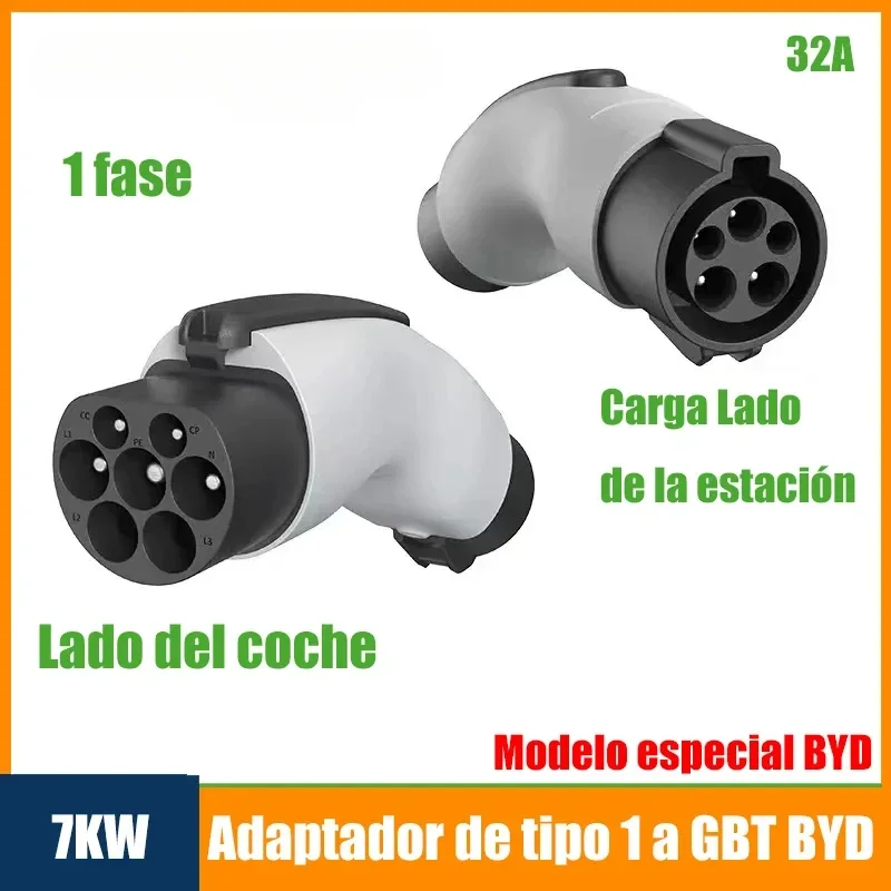 Wufen byd auto edição exclusiva adaptador type1 para gbt adaptador ev carregamento j1772 para gbt adaptador anti-roubo