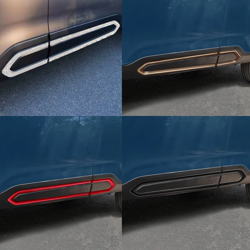 

Для Subaru Forester 2024 2025 ABS золотисто-красная защита боковой двери, автоматическая модификация, боковая молдинга кузова, внешний ремень, дверная отделка