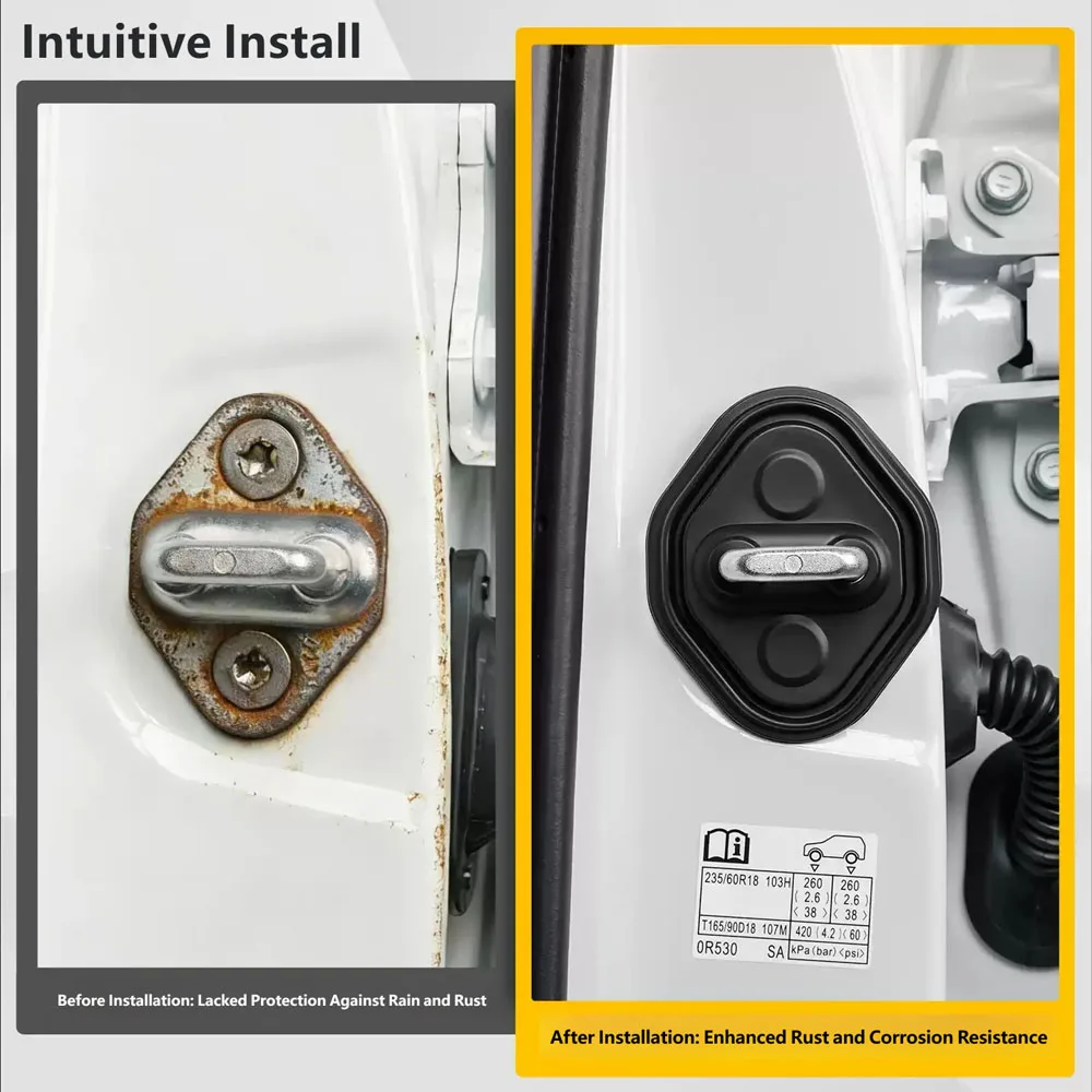 For Toyota RAV4 Wildlander 2026 Car Silicone Door Lock Protective Cover Anti-Collision Shock Absorbing Pad Accessories