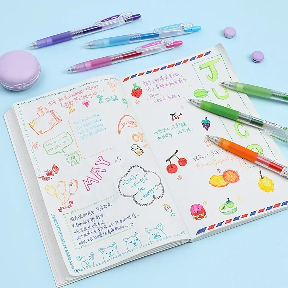 6/12 Colors Japan PILOT Juice Gel Pen Set 0.5mm LJU-10EF Art Supplies Kawaii Stationery School Acsesories Back To School