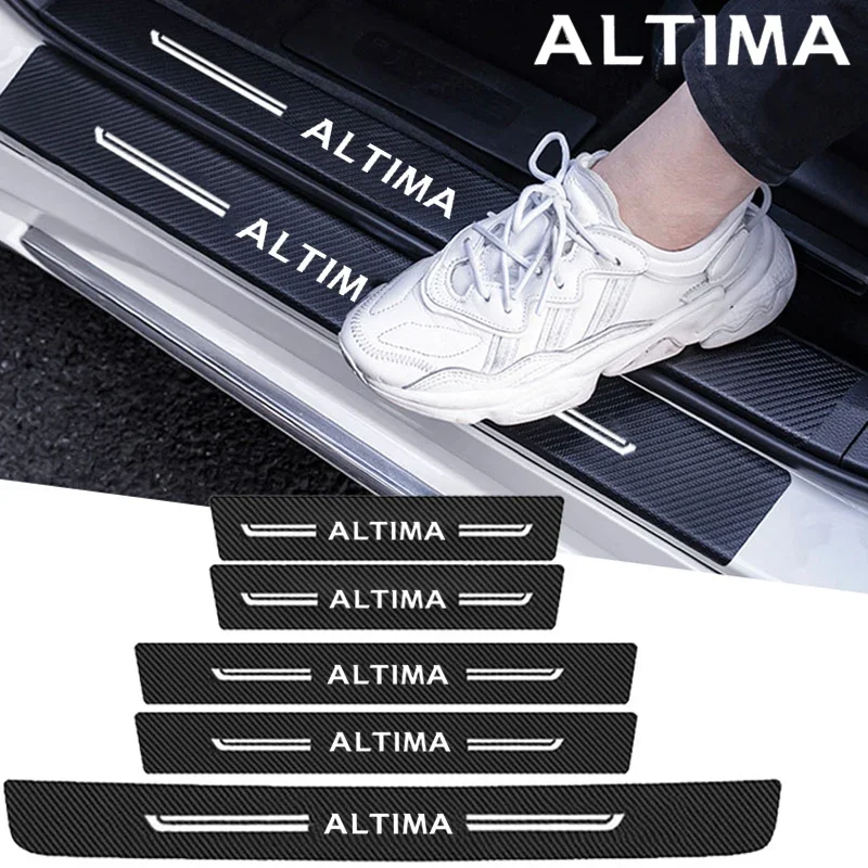 Car Rear Tail Threshold Waterproof Stickers for Nissan Altima Badge Door Sill Strip Pedal Guards Anti Scratch Protective Film