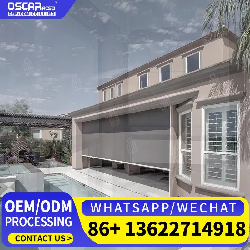 

High Quality Antiuv Outdoor Motorized Patio Shade Roller Customizable Balcony Blinds for Garden and Porch Rolling Blind