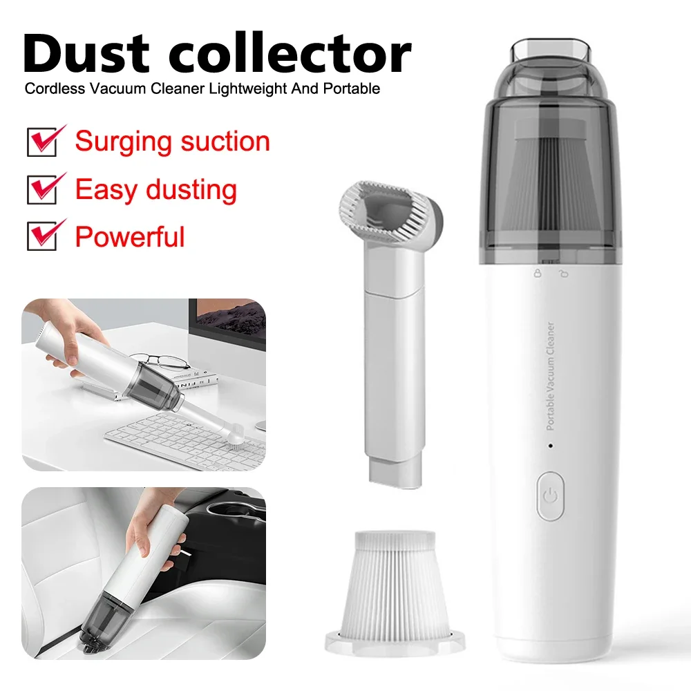 Car Vacuum Cleaner Electric Household Mini Portable High Power Handheld Wireless Powerful Dust Remover & Deep Cleaning Vacuum Mi