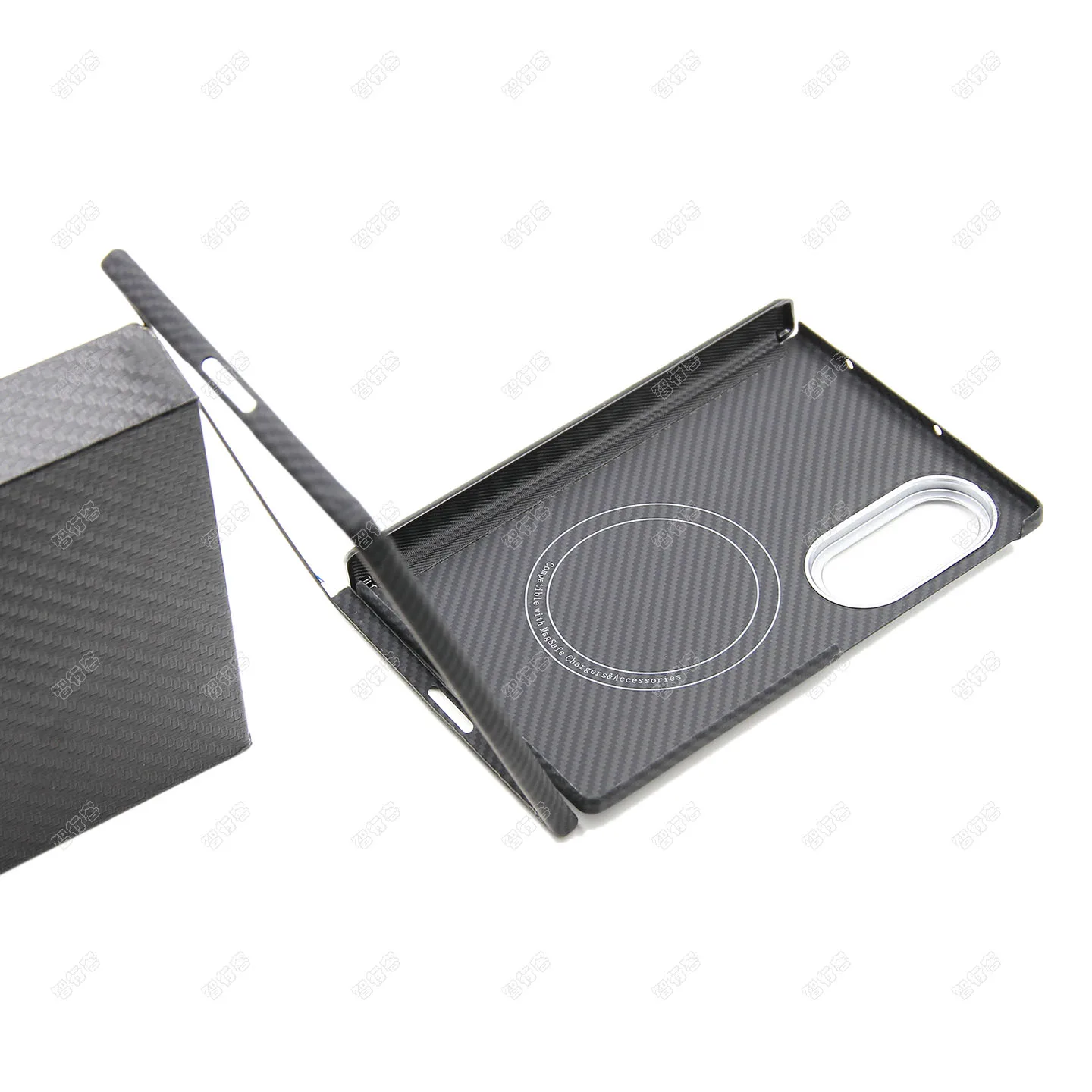 ZXKE True Fiber Case For Samsung Galaxy Z Fold8 Wide Embedded Iron Sheet Magnetic Car Support Aramid Fiber Shell