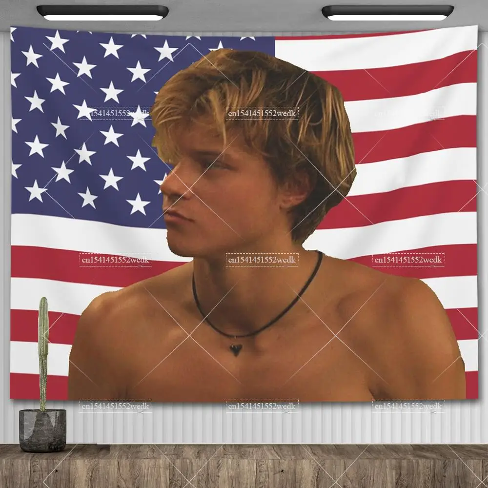 Jj outer banks tapisserie jj maybank amerikanische flagge ästhetische schlafzimmer dekoration obx äußere banken tapestrys haus und garten banner