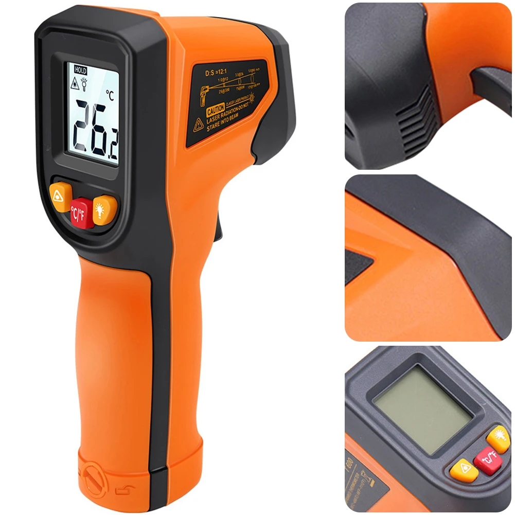 

Infrared Thermometer with Backlight Digital Thermometer Up To 600 Degree Centigrade Non-Contact Thermometer for Kitchen Cooking