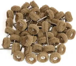 50PCS Mini Drill Abrasive Brush Nylon Buffing Polishing Wheel with 3mm Shank for Dremel Rotary Tool Accessories Set