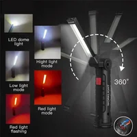 Portable COB LED Work Light USB Rechargeable LED Flashlight Inspection Lamp With Magnetic Hook Power Bank 18650 Battery Torch 4