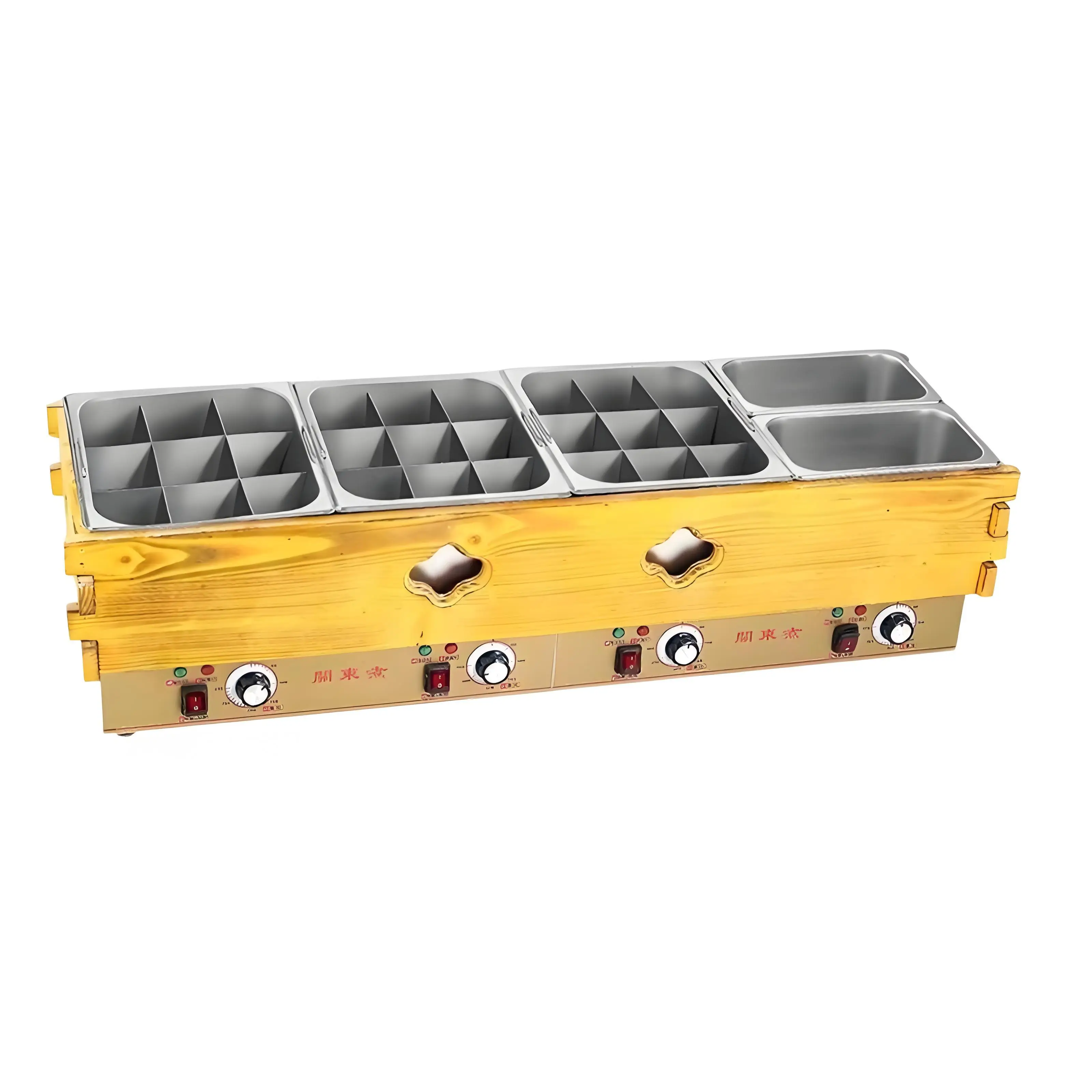 High quality professional electric double basin eighteen rectangular grid Auden hot pot food Kanto cooking