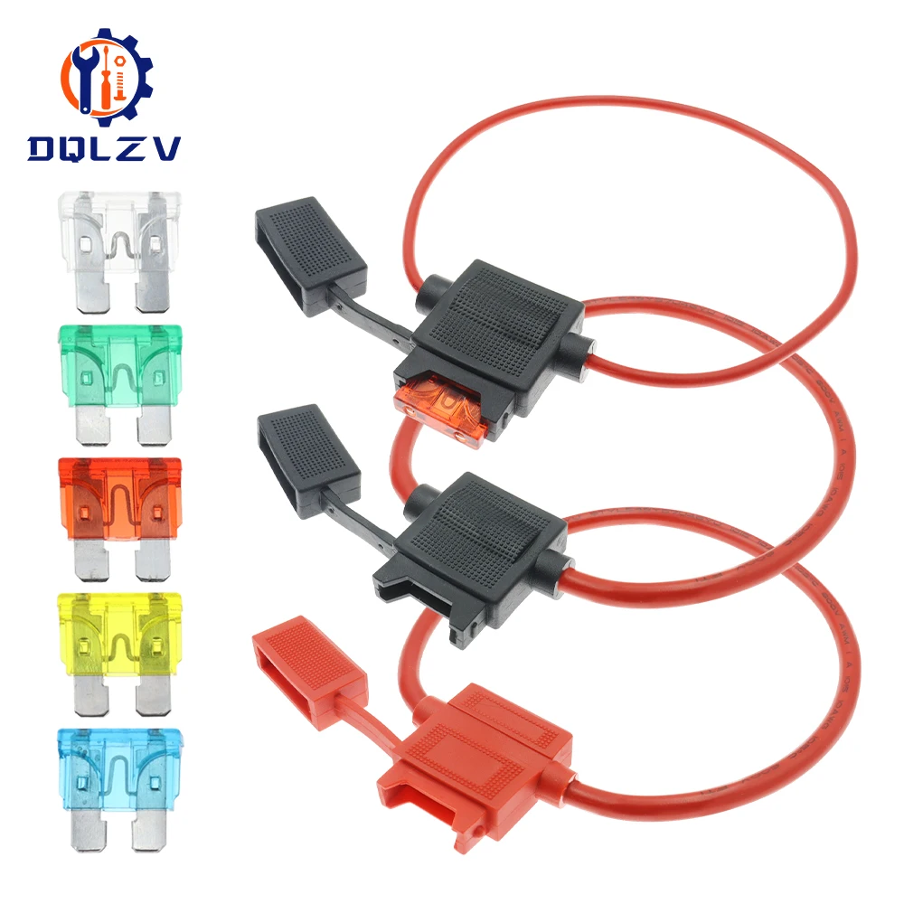 Medium 32V Car Waterproof Fuse Holder Socket 18/16/14/12/10AWG Auto Motorcycle Motorbike Blade Fuse 3A 5A 7.5A 10A 15A 20A 25A