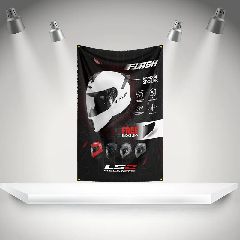 L-LS2 Flag Auto Parts Tools Banner   HD Printing Tapestry Exhibition, Car Fans, Garage Decor