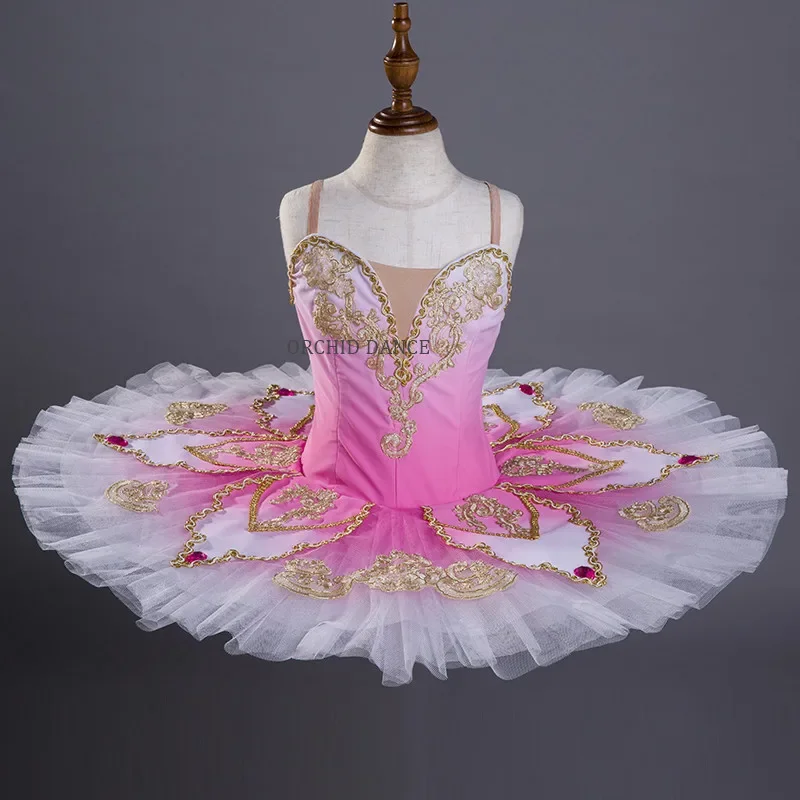 Hot Sale High Quality Custom Size Cheap Ballet Dance Performance Wear Pink Kids Girls Children Ballet Tutu Costume