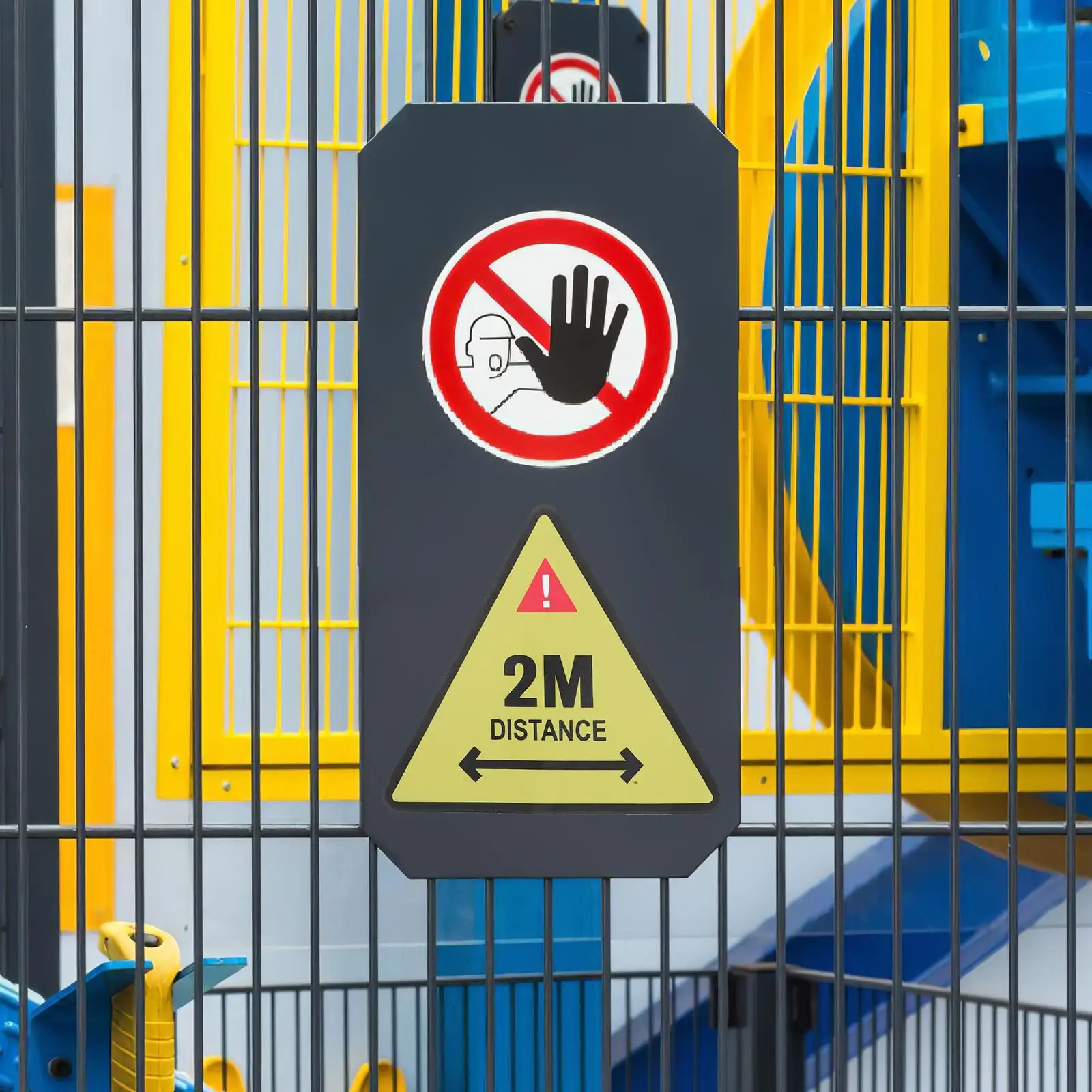 Safety Warning Stickers Distance Caution Sign Label Industrial Signage Hazard Danger