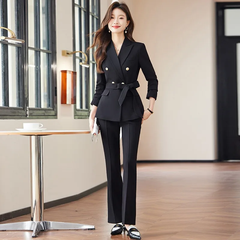 New Autumn and Winter Women's Suit Sets, Elegant and High-end Professional Formal Work Clothes, Short and Casual Suit Jackets