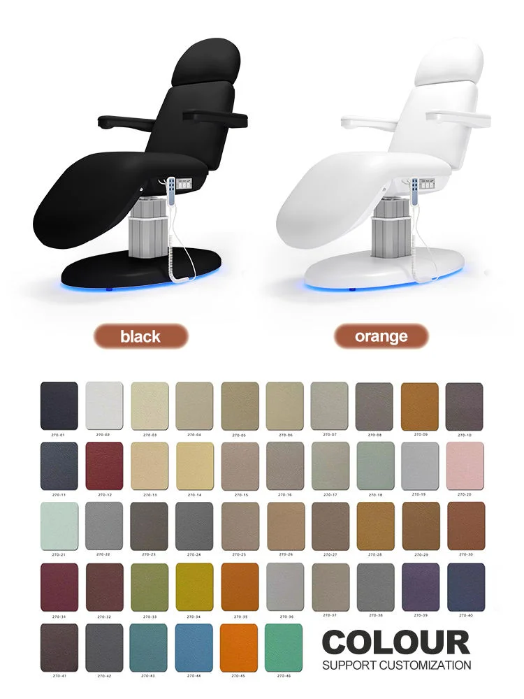 أثاث تجميل ذو قاعدة ذهبية لصالون التجميل، طاولة تدليك سبا فاخرة، سرير رموش كهربائي لمستحضرات التجميل، سرير رموش قابل للطي في الفندق #5