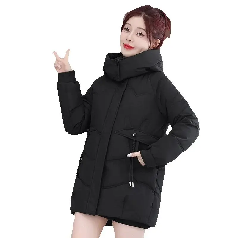 

Women Winter Down Padded Jacket 2026 New Women Warm Thick Cotton Coat Korean Loose Hooded Parkas Female Outwear Winter Jacket