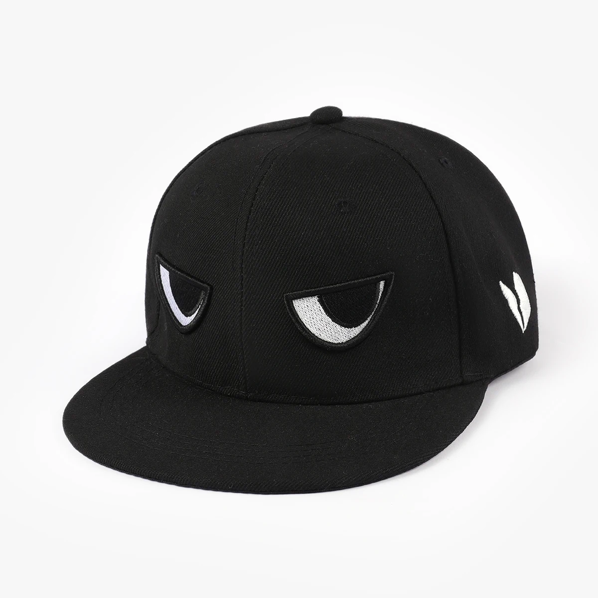 Personalized Trend Embroidery Eye-Side Heart-Shaped Hard-Top Flat-Brim Couple-Friendly Versatile Sun Hat Baseball Cap
