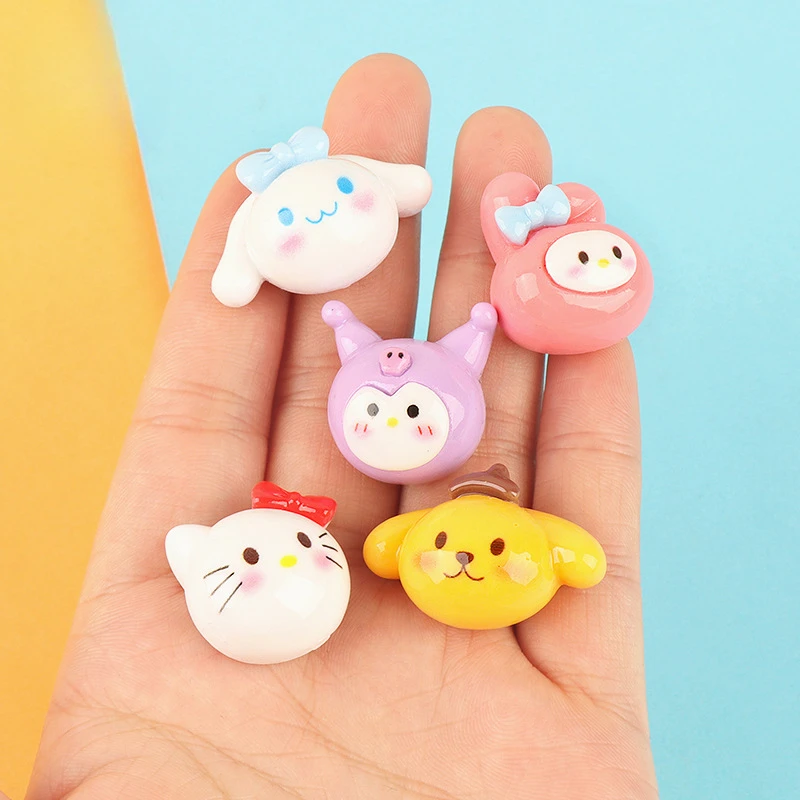 Kawaii Cartoon Mini Resin Sanrio Miniatures Cabochon Flatback Scrapbooking Materials Figures Craft DIY Embellishments